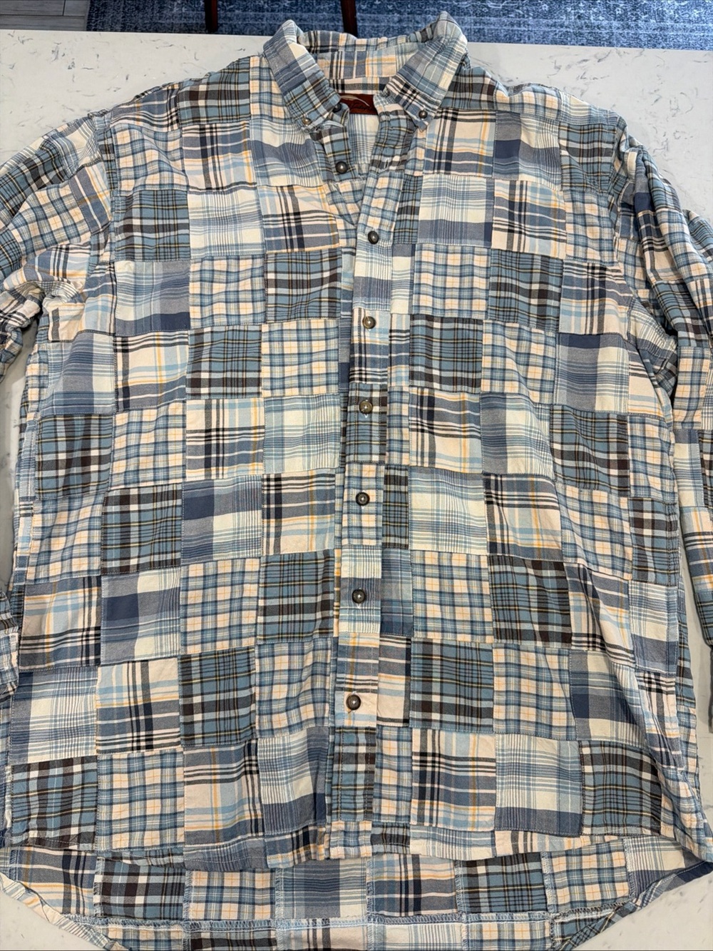 BOB TIMBERLAKE Patches MENS Long SLEEVE BUTTON DOWN SHIRT XL
